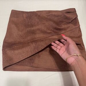 Free People Suede Vegan Skirt